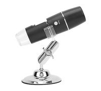 Tomantery Fotocamera per Microscopio Digitale WiFi 1000x, Lega di | Telecamera per microscopio industriale con 8 luci LED, per riparazione smartphone, ispezione monete e visualizzazione PCB