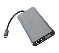 Tomantery Hub USB C Compatto 11 in 1 PD Charge 5 Gbps USB 3.0 4K 30Hz HD VGA Docking Station per PC Monitor Proiettore Lega di Alluminio