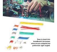 Tomantery Kit di Cavi Jumper Breadboard da 140 Pezzi 140 Pezzi 14 Lunghezze | Cavi preformati flessibili, progetto di prototipazione elettronica, cavi a nastro colorati assortiti, inserimento facile