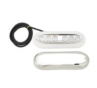 Tomantery Luce Subacquea a LED per Barche Impermeabile 6 Perline Lampada a LED per Yacht Illuminazione Subacquea 12V-24V per Barche a Motore PC e Materiale in Acciaio Inossidabile 316 (Luce bianca)