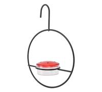 Tomantery Mangiatoia per colibrì Bellissima Mangiatoia per Uccelli Leggera con 4 Porte per Cortile Esterno, Attraente per Uccelli Sospesi per Giardino, Ferro e Plastica 6 X 2,4 Pollici