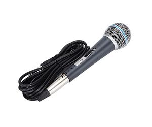 Tomantery Microfono Dinamico Cablato Ad Alta fedeltà per Canto Karaoke, Altoparlanti per Computer, Spina da 6,35 Mm per un Suono Chiaro, Microfono Portatile per Canzoni Domestiche K, Corpo in Lega