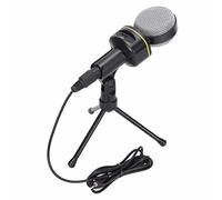 Tomantery Microfono Omnidirezionale da Gioco Compatto a Basso Rumore per PC Forniture di Registrazione Online per Microfono Asmr a Filo da Tavolo, ABS Resistente
