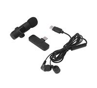 Tomantery Microfono Wireless da Bavero Microfono Durevole per Streaming Live per Registrazione Video, Interviste per Brevi Registrazioni Video, All'aperto