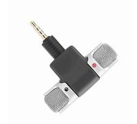 Tomantery Mini Microfono Stereo Digitale da 3,5 Mm Microfono Wireless Portatile Compatto per Telefoni Cellulari Videoregistratori per PC ABS 5,7 *, * 1,3 Cm