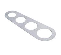 Tomantery Misuratore di Spaghetti in Acciaio Inossidabile, Righello per 4 | Strumento per misurare la pasta con 4 segni di porzione, design ad anello per appenderlo, per domestica e uso ristorante