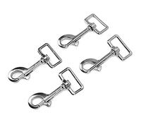 Tomantery Moschettone Resistente in Acciaio Inossidabile per Accessori per Animali Domestici, Rotazione a 360°, 4 Pezzi per Zaino (L105mm)