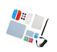 Tomantery Pacchetto Famiglia Accessori per Giochi Set Pellicola Temperata HD per Console Protezione dello Schermo Copertura per Impugnatura per Copertura per Maniglia Kit Tutto in Silicone EVA per