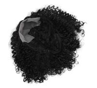 Tomantery Parrucca Corta Riccia Senza Colla per Donne Stile Onda Profonda Applicazione Rapida Vestibilità Personalizzata Feste di Colore Nero 14 Pollici