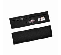 Tomantery Penna a Immersione in Vetro Cristallo Elegante Fiore per Scrivere Calligrafia e Firme, Regalo Ideale per la Famiglia e gli Amici (Rosa)