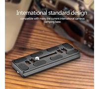 Tomantery Piastra a Sgancio Rapido Lavorata a CNC Ad Alta Resistenza per Fotocamera Arca Benro Testa a Sfera per Treppiede, Lega Nera PU40 1,57 * 1,5 * 0,39 Pollici per Fotografi (PU100)