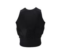 Tomantery Protezione per il Torace da Baseball per Camicia a Compressione Imbottita da Softball Giovanile Protezione Efficace per il Cuore a Costine per Calcio Lacrosse Nera (11-12 anni)