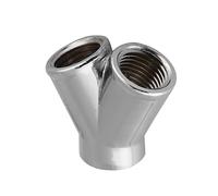 Tomantery Raccordo per Raffreddamento Ad Acqua per PC Connettore Sdoppiatore a Y a 3 Vie di Alta qualità Tenuta Efficiente, Cromato, per di Raffreddamento Ad Acqua