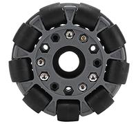 Tomantery Ruote Omni in Gomma di Nylon Resistente da 100 Mm per Robot, Rulli con Cuscinetti a Doppia, Movimento a 360°, per Accessori RC, Ruota del Telaio Dell'auto RC