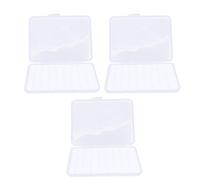 Tomantery Scatola per Esche da Pesca Portatile Trasparente Custodia Impermeabile Durevole per Accessori per la Pesca a Mosca, 3 Pezzi per Pescatori Materiale: Plastica Colore: Trasparente su un Lato