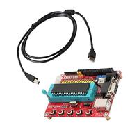 Tomantery Scheda di Apprendimento Microcontrollore PIC16F877A | con Interfaccia RS232 e Porta ICSP, Oscillatore a Cristallo 4M, Tastiera a 4 Bit, 8 LED, Alimentazione CC 5 V, Cavo USB