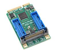 Tomantery Scheda di Espansione Efficiente MINI PCI-E a USB 3.0 per /, Compatibile con USB 3.0 SuperSpeed - Ideale per gli Appassionati di Computer e i Costruttori Fai da Te (Doppio 19PIN (10313))
