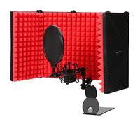 Tomantery Schermo Isolante per Microfono Copertura Fonoassorbente Professionale per Registrazione, Attrezzatura da Studio per la Riduzione del Rumore, ABS+EVA