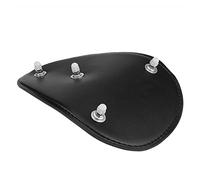 Tomantery Sella Monoposto per Moto in Pelle Nera con Design Vintage per Chopper Bobber Custom, Sedile in Pelle PU di Alta qualità, Staffa in Acciaio Resistente e Molla di Montaggio Inclusa