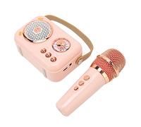 Tomantery Set di Altoparlanti e Microfono Bluetooth retrò Portatili con modalità Multiple per Karaoke, Regalo Perfetto per Bambini e Adulti Rosa