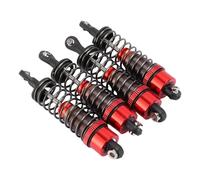 Tomantery Set di Ammortizzatori in Lega di Alluminio per Auto RC per Auto RC in 1/10, di Smorzamento Avanzato per stabilità e Controllo Senza Pari, 4 Pezzi Guida su Tutti i Terreni (Rosso)