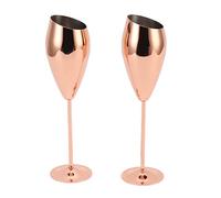 Tomantery Set di Calici da Champagne in Rame, Eleganti e Robusti Bicchieri Moderni in Acciaio Inossidabile per il Picnic della Festa di Anniversario