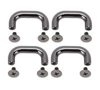 Tomantery Set di Fibbie Ad Anello a Forma di U Hardware Durevole per a Vite per Portafoglio da Borsa, 20 Set di Viti Incrociate per Artigiani della Pelle (#1)