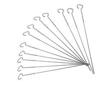 Tomantery Set di Spiedini per Barbecue da 14 Pollici, Aghi Lunghi per Barbecue in Acciaio Inossidabile, Design a Torsione a Spirale per un Campeggio All'aperto Sicuro