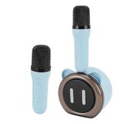 Tomantery Set Microfono Altoparlante Karaoke Wireless Mini Altoparlante Compatto per Riunioni Interne Ed Esterne con Divertenti Effetti di Voce 11x9x7 Cm