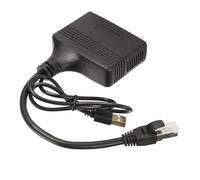 Tomantery Splitter Adattatore Ethernet da 1 a 3 Porta, Ampiamente Utilizzato da 1 a 3 RJ45 Adattatore Ethernet USB Cavo di Alimentazione USB per Cat5 5E 6 7 8 Cavo per Router