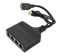 Tomantery Stabile Adattatore per Cavo Internet RJ45 da 1 a 4 Uscite Ethernet Splitter per Cat5e per Reti Domestiche