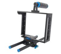 Tomantery Stabilizzatore della Gabbia per Fotocamera, Gabbia Video per Videocamera Easy Installazione in Alluminio Professionista in Lega per ZV 1 per R10 per ZV E10 per R7