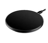 Tomantery Tappetino Caricabatterie Wireless in Alluminio Certificato da 10 W a Ricarica Rapida per IPhone Samsung Huawei, Design Rotondo per Uso Domestico in Ufficio