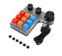 Tomantery Tastiera Meccanica Programmabile a 9 Tasti Compatta Portatile per Ufficio Giochi, Tastiera Macro USB Bluetooth con una Sola Mano per Computer Universale