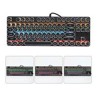 Tomantery Tastiera Meccanica, Tappo per Aspetto Rapido Rotondo Vintage Simple Computer Tastiera per CyberCafés Accessorio