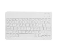 Tomantery Tastiera Ricaricabile Wireless Portatile Retroilluminata RGB per Telefono Tablet, Tastiera Bluetooth Ergonomica Ultra Sottile per Viaggi in Ufficio a Casa (Bianca)