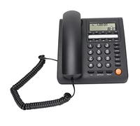Tomantery Telefono con Filo da Tavolo Display LCD Durevole Pulsante Telefono Fisso per Uso Domestico in Hotel