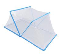 Tomantery Tenda con Zanzariera Pieghevole, Tenda a Rete Portatile Leggera e, Trasparente per Bambini e Studenti, a Rete in Poliestere Resistente per Un Sonno Tranquillo (Blu)