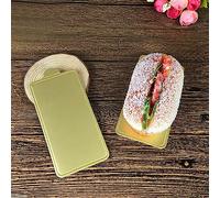 Tomantery Vassoio per Cupcake in Carta Dorata, 100 Pezzi, Espositore per Tortiere per Mousse, Ideale per Vendere le Tue Torte, Matrimoni, Feste di Compleanno, Dolci Fatti in Casa (piccolo rettangolo)