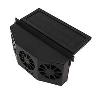 Tomantery Ventilatore per Auto da 1,5 W, Ventola di Scarico a Tre Fori con Energia Solare per la Rimozione di Gas Tossici, Batteria a Lunga Durata per un Ambiente di Guida più Sano (Nera)
