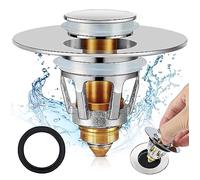 Tomario Lavello Spine Bagno, In Acciaio Inox Spine Pop Up per Lavabo, Spina Push-Type Lavello Spina Vasca Spina Drainer Filter Plug per 28-38mm Foro di Scarico
