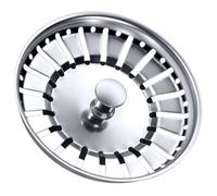 Tomario Tappo filtro per lavello da cucina, in acciaio inox, spesso per lavello da cucina, diametro del foro 78 mm, 79 mm, 82 mm, 84 mm (confezione da 2, 78 mm)
