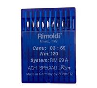 TOMASELLI MERCERIA 10 Aghi Schmetz Taglia Cuci Industriale CANU 03:69 1 NM 120 System: Rim 29 A Aghi Speciali Rim