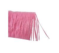 TOMASELLI MERCERIA 50 Cm Frangia Passamaneria Rafia Moda Liscia Alta 15 Cm - Rosa
