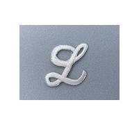 TOMASELLI MERCERIA Applicazione Iniziale Lettera L Corsivo Ricamo Punto Pieno Avorio Termoadesiva 2 Cm - Singola Lettera