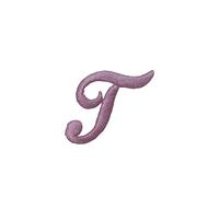 TOMASELLI MERCERIA Applicazione Termoadesiva Lettera Iniziali Alfabeto Ricamo Punto Pieno Corsivo Rosa Alta 25 Mm - Lettera T