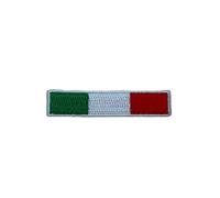 TOMASELLI MERCERIA Applicazione Termoadesiva Ricamata Patch Marbet Bandiera Italia Rettangolare 10x45 Mm