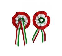 TOMASELLI MERCERIA Coccarda Tricolore 8 cm Spilla Posteriore