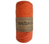 TOMASELLI MERCERIA Cordino 3 Mm Macra More Cotone Uncinetto 250 GR macramè Crochet Filo 200 Mt - Arancio