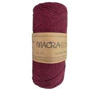 TOMASELLI MERCERIA Cordino 3 Mm Macra More Cotone Uncinetto 250 GR macramè Crochet Filo 200 Mt - Bordeaux